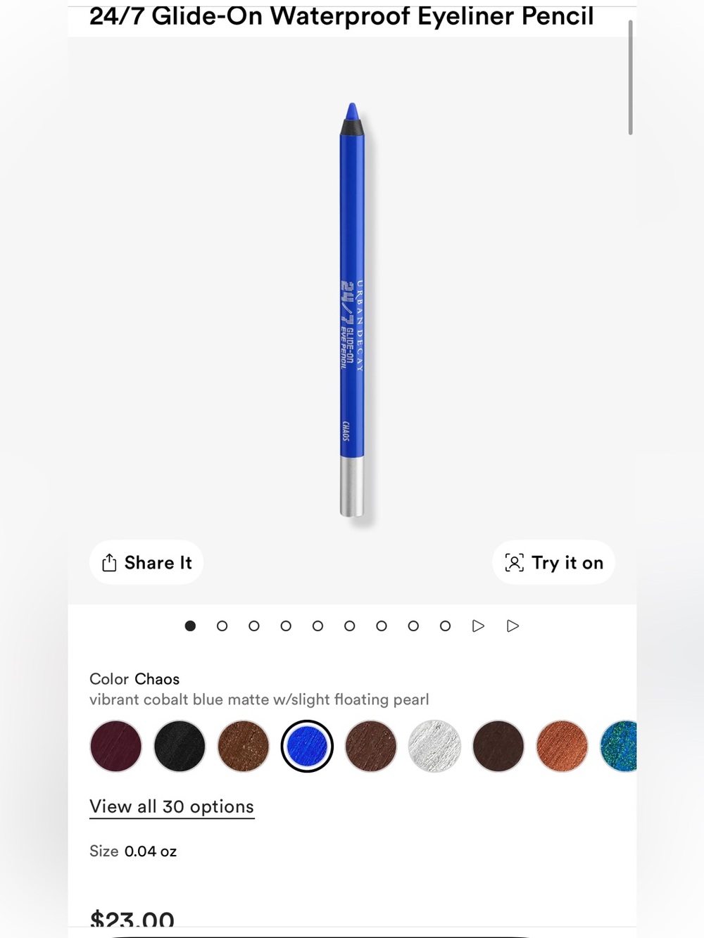 Urban Decay 24/7 Glide-On Waterproof Eyeliner Pencil
